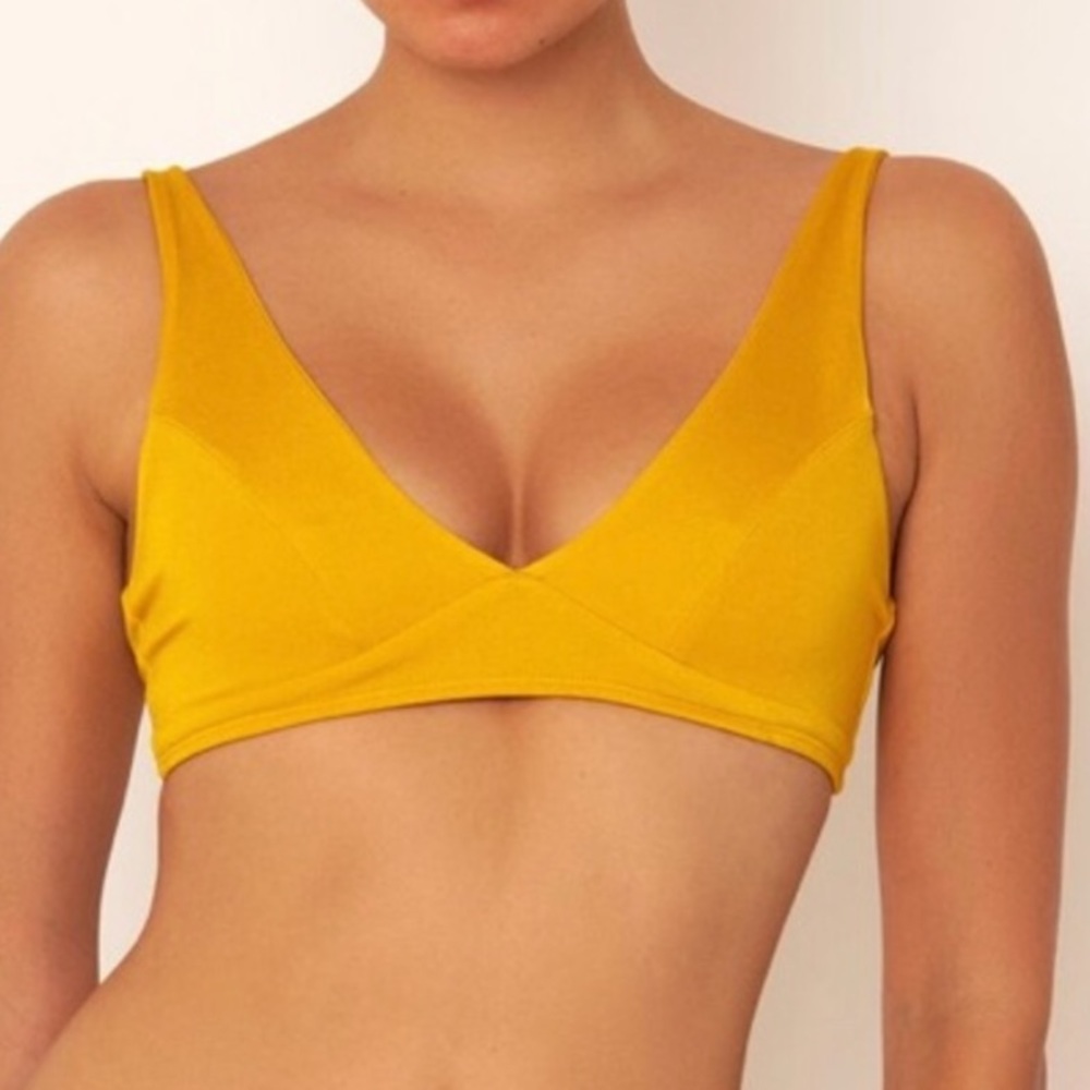 SOMMER SWIM- Dylan Top Hot Mustard Bikini Summer Swimming Pool Resort Ocean - Picture 1 of 7